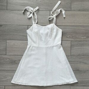 BCBGeneration White Dress with Bow Straps